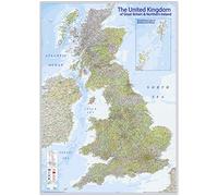 Close Up Póster Mapa del Reino Unido 2020 - The United Kingdom MAPS IN MINUTESÙ (140cm x 100cm)