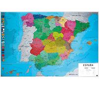 Close Up Póster Mapa Físico Político de España (91,5cm x 61cm)
