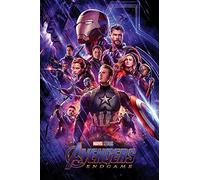 Close Up Póster Marvel Avengers: Endgame - Personajes [One Sheet] (61cm x 91,5cm) + 2 Marcos Negros para póster con suspención