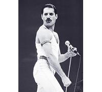 Close Up Póster Queen - Freddie Mercury [Live Aid] (59,5cm x 84cm)