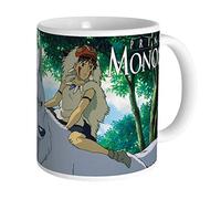 Close Up Princesa Mononoke Studio Ghibli - Taza de desayuno con diseño de princesa Mononoke (cerámica, impresión en blanco)