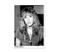 Close Up Stevie Nicks 1977 - Póster de icono de la música, decoración de pared, fotografía en blanco y negro, vintage, 59,5 x 84 cm