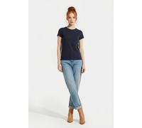 Closed Crew Neck Short Sleeve T-shirts Dark Night Talla: S | Camisetas de Seda Outlet | Mujer | Negro