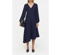 Closed Deep Neck Long Sleeve Dress Dark Night Talla: M | Vestidos Midi Outlet | Mujer | Negro