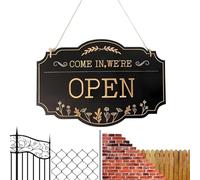 Closed Signs For Business - 30x20x0.5cm Reversible Open And Closed Hanging Door Sign, Double Sided Retail Store Signage For Shop, Office, Restaurant, Cafe, Salon, Or Wood With Easy Mou