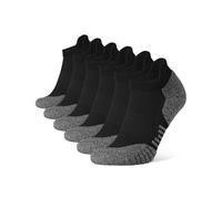 CLOSEMATE 6 Calcetines Tobilleros Deporte Bajos Algodon Respirable Antideslizantes Cortos para Correr Trail Running Ciclismo Hombre y Mujer Negro Blanco Gris