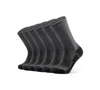 CLOSEMATE 6 Pares Calcetines Deporte Largos Hombre Deportivos Antiampollas Altos Antisudor Antideslizantes Transpirable Compresión Para Running Senderismo Trekking Ciclismo(6GrisNegro,M)