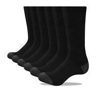 CLOSEMATE Calcetines Deporte Largos Hombre 6 Pares Deportivos Antiampollas Altos Antisudor Antideslizantes Transpirable Compresión Para Trabajo Running Senderismo Trekking Ciclismo (6Negro, Tamaño L)
