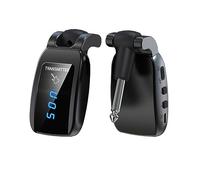 Closer de Guitarra InaláMbrico, Transmisor y Receptor de Guitarra Recargable, Conjunto de Guitarra EléCtrica, Recogida de Bajo, Piezas de Guitarra, Negro