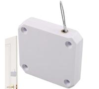 Closer de puerta de ducha, 7,1 x 6,5 cm, cierre de puerta retráctil por tormenta, cierre automático con cuerda de acero de 1,2 m, suministros de mejora del hogar para sala de estudio, baño, dormitorio