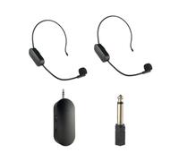 Closer Juego de micrófonos Lavalier inalámbricos de 2.4 G, accesorios de repuesto, transmisor con receptor para amplificador, altavoz de voz 1 a 2