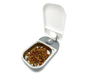 Closer Pets C100 One Meal Alimentador automático para Mascotas para Gatos y Perros pequeños con Inserto de Cuenco de Acero Inoxidable