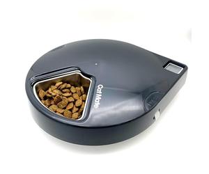 Closer Pets C500 - Comedero automático para Mascotas de 5 Comidas, Incluye Cuencos de Acero Inoxidable, Temporizador Digital y Paquetes de Hielo Dobles, para Alimentos húmedos y Secos, Cuencos de