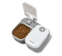 Closer Pets Comedero automático para Mascotas C200 con 2 Comidas, para Gatos y Perros pequeños, con Insertos de Cuenco de Acero Inoxidable y Bolsa de Hielo