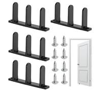 Closet Door Guides For Floor - PP 12x1.9x4.5cm 4 Pieces | Sliding Closet Door Bottom Track Hardware With Screws | Cabinet And Wardrobe Floor Guide For Indoor Home, Kitchen