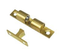 Closet Door Latch - Brass, Adjustable Spring Ball Catch Latches | Copper Bead Buckle Closet Door Hardware, Rust-Proof Ball Latches For Cabinet, Furniture, Bookshelf, Storage Cabinets