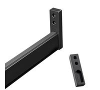 Closet Hanging Rod, Cloakroom Closet Rod Black Closet Hanging Rod, 20 24 28 30 34 38 40 50 60 Inches Long, Modern Wardrobe Rail with Non-Slip Silence Strip, Replacement Garment Bars for Hanging Clothe