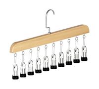 Closet Jeans Organizer with 10 Clips - Space Saving Hanging Holder, Non Slip Legging Storage Rack for Wardrobe Organization | Clothing Organizer for Bedroom, Dorm Room, College, RV, Apartment Corner