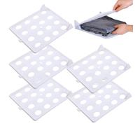 Closet Organizer System - Storage Shelves for Wardrobe Clothing Arrangement | Nonwoven Fabric Hanging Compartments with Reinforced Boards Vertical Design for Sweaters Pants Shoes 12.6x10.24 in