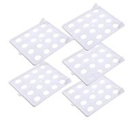 Closet Organizers - 5-Piece Bedroom Storage Boards | High- Synthetic Polymer with Vertical Stability Geometry & Reinforced Clamp Hardware for Wardrobes, Laundry and RVs