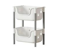 Closet Organizers and Storage, 2 Tier Stackable Bear Shaped Spacious Storage Bins and Organizer for Toy, Snack and Book