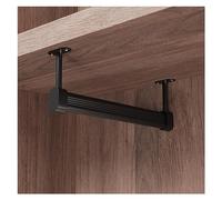 Closet Rod for Hanging Clothes, Bedroom Top Mount Wardrobe Poles For Hanging Clothes 40 50 60 70 80 Cm Length, Metal Rustproof Closet Rods Clothes Storage Hanger Rack Bar(Black,65cm/25.6in)