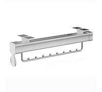 Closet Rod for Hanging Clothes, Cloakroom Pull out Closet Clothes Rail with Buffer System,Scalable Wardrobe Organizer Storage Rack, 31/36/45cm Hanging Clothes Rod for Save Wardrobe Space(45cm)