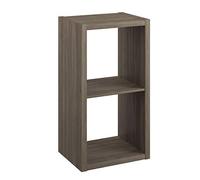 ClosetMaid 4537 Organizador Decorativo de Almacenamiento de 2 Cubos con Respaldo Abierto, Gris Grafito