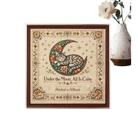 Cloth Background - Modern Calming Cat Moon Pattern | Indoor Background Cloth Decoration with Seamless Fabric & Vivid Lunar Graphics for Livingroom, Party, Photography and Family Gathering Birthday