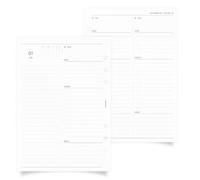 Cloth & Paper Insertos para agenda diaria 2027 | Inicio del lunes | Recambio de planificador A5 | Diseño de dos días por página | Portadas mensuales, páginas de notas, días festivos y observancias