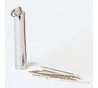 Clothes Doctor - Juego de 10 agujas de zurdo, 100% acero inoxidable, estuche elegante, incluye guía de agujas