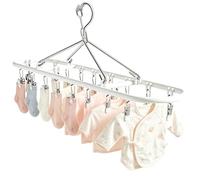 Clothes Rack, Drying Stand, 17.32x3.54x9.84 Inches Stainless Steel, Portable Space Saving, Underwear Hanger Laundry Bra Towel Clothing Dorm Indoor Travel, Home Accessories for Adults Women Men & Teens