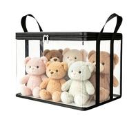 Clothes Storage Bags Clear | PVC 38x24x32cm | Sheet Organizer Box | Zippered Clear Organizer Bag | For Home Apartment Farmhouse Travel Dorm Room Bedroom Game Room Study