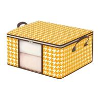 Clothes Storage Bags, Zippered Organizer Case, Dustproof & Waterproof Space Saver Fabric Design, Cloth Container box for Quilts, Blankets, Pillows, Bedding, Wardrobe, Closet, Black or Gold