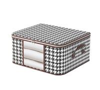 Clothes Storage Bags, Zippered Organizer Case, Dustproof & Waterproof Space Saver Fabric Design, Cloth Container box for Quilts, Blankets, Pillows, Bedding, Wardrobe, Closet, Black or Gold