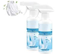 Clothing Emulsifier Stain Remover, Non Ionic Emulsifier Clothing Cleaner, Powerful Laundry Stain Remover Spray, Effectively Removes Grease, Oil Stains and Food Stains from Clothes and Shoe (2 Pcs)