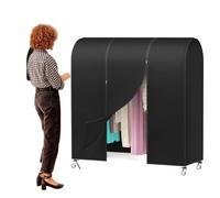 Clothing Rack Cover - Dustproof Garment Protector With Smooth Zipper & Large Capacity For Suits, Coats, Jackets, Costumes & Closet Storage