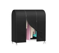 Clothing Rack Cover - Dustproof Zippered Garment Protector, Large Capacity Oxford Cloth Closet Cover with Smooth Zipper, Breathable Garment Rack Protector for Suits, Coats, Costumes & Jackets Storage
