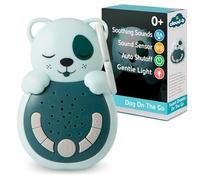 Cloud B | Máquina de ruido blanco bebé portátil con luz nocturna y sensor de llanto | sonidos relajantes y melodías para dormir bebés | Sweet Dreamz On The Go Chien