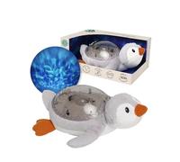 Cloud b Tranquil Penguin - Luz Nocturna y Máquina de Sonido para Bebés Eco-Friendly, Proyector de Ondas Oceánicas Patenteado, Sensor Inteligente, Máquina de Ruido Blanco