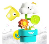 Cloud Bath Toy Set - 15cm Width | Interactive Water Game with Sprinkling Cup | Educational Shower Play For Kids Boys Girls Ages 1-3 Home Travel Bathtub and Party Favors