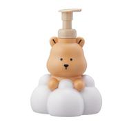 Cloud Bear Dispensador de jabón de espuma, botella de prensa recargable de 500 ml, recipiente de lavado de manos de dibujos animados, tocador de baño, encimera de cocina para hogar, oficina, hotel