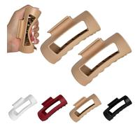 Cloud Clip, Cozy Clip de nube, clip de garra acogedor, pinzas para el cabello planas para mujeresClip Claw Clips, fermagli piatti per capelli da donna (2 pezzi marroni)
