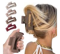 Cloud Clips de 4.2 pulgadas, 4 pinzas de silicona suave para mujer, antideslizantes, de sujeción fuerte, imposibles de romper, flexibles para cabello fino/grueso/rizado, comodidad durante todo el día