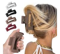 Cloud Clips de 4.2 pulgadas, 4 pinzas de silicona suave para mujer, antideslizantes, de sujeción fuerte, imposibles de romper, flexibles para cabello fino/grueso/rizado, comodidad durante todo el día