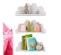Cloud Corner Display Shelf - 3 Piece Wall Rack, Cloud Corner Book Shelf for Bedroom & Room, Wooden Wall Bookshelf | Hanging Display for Nursery, Kindergarten, Bathroom, Office, Apartment, Home