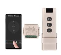 Cloud Even Interruptor de Obturador RF+WiFi, con Controles Remotos RF y Módulo Receptor, Control de Obturador Eléctrico para Cortinas y Persianas, Módulo de Control de Temporizador de 433MHz, Aplicac