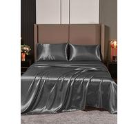 Cloud Fino - Juego de sábanas de satén suave y sedoso, 4 piezas, resistente a las arrugas y la decoloración, hipoalergénico, transpirable, duradero, juego de cama cómodo. !