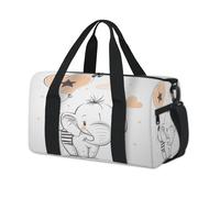 Cloud Heart Star Elephant - Bolsas de lona deportivas para niños, niñas, niños, mujeres y hombres, lindo elefante durante la noche, fin de semana, bolsa de viaje para llevar al gimnasio, bolsas de