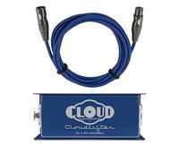 Cloud Microphones - Cloudlifter CL-1 - Paquete de activador de micrófono con cable Get Lifted Studio azul con XLR dorado (2 artículos) (10 pies)